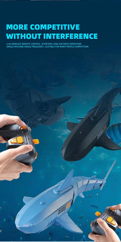 Visagelens™️ Electric RC Shark Submarine – Fun Water-Spraying Toy for Boys and Girls