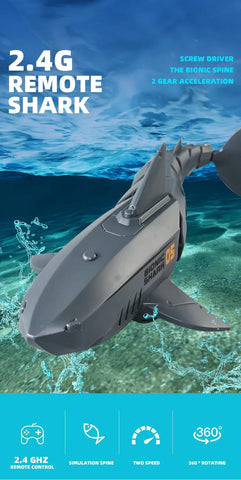 Visagelens™️ Electric RC Shark Submarine – Fun Water-Spraying Toy for Boys and Girls