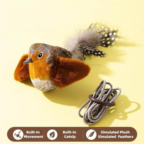 🐦 Visagelens™️ Realistic Bird-Sound Cat Toy – Chirpy Fun for Curious Cats!