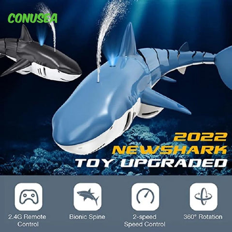Visagelens™️ Electric RC Shark Submarine – Fun Water-Spraying Toy for Boys and Girls