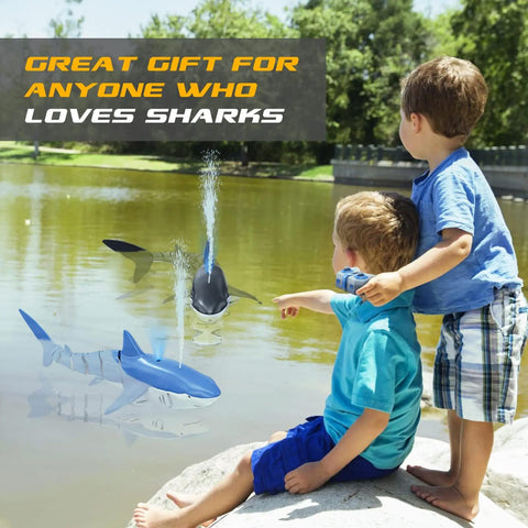 Visagelens™️ Electric RC Shark Submarine – Fun Water-Spraying Toy for Boys and Girls