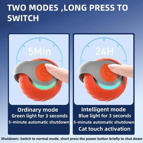🧠 Visagelens™️ Smart Motion Pet Ball – Keep Your Cat Curious, Active, and Happy