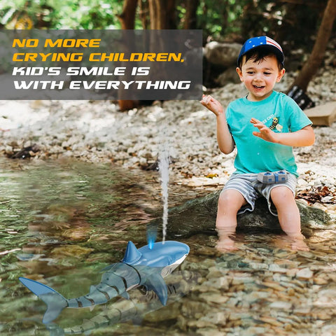 Visagelens™️ Electric RC Shark Submarine – Fun Water-Spraying Toy for Boys and Girls