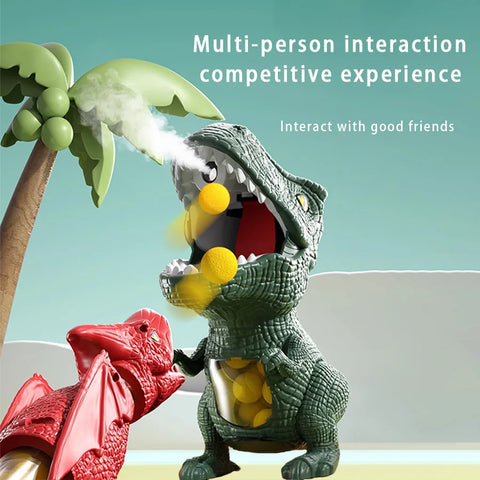 Visagelens™️ Dinosaur Shooting Game – Tyrannosaurus Rex Soft Bullet Blaster for Kids & Family Fun