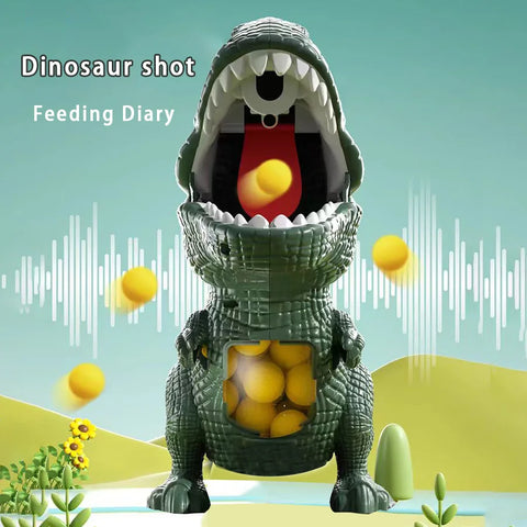 Visagelens™️ Dinosaur Shooting Game – Tyrannosaurus Rex Soft Bullet Blaster for Kids & Family Fun